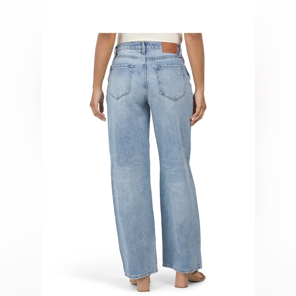 Hidden front pleat dad jeans - Picture 2 of 3